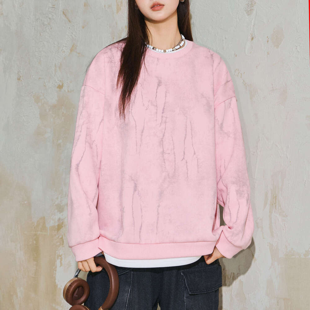 Neck Sweatshirt for Men, Autumn and Winter Style, Fake Two-Piece Patchwork Pullover, Loose Long Sleeve Men's Base Shirt