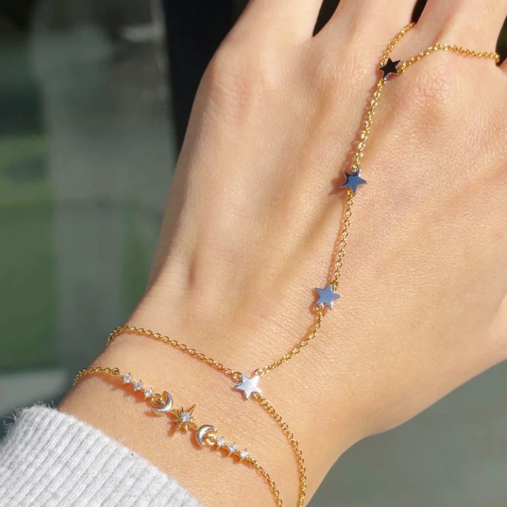 Waterproof Hand Chain Bezel Hand Accessories Finger Bracelet STAINLESS STEEL Handchain Mothers Day Gift Ideas 250922