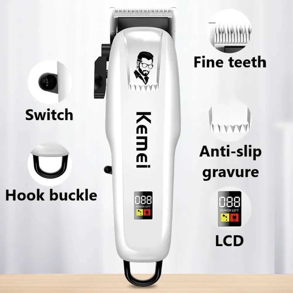 Kemei Professional Hair Clipper Rechargeable Hair Trimmer For Men Shaver Hair Cutting Machine Barber Accessories Cut Machin R250926