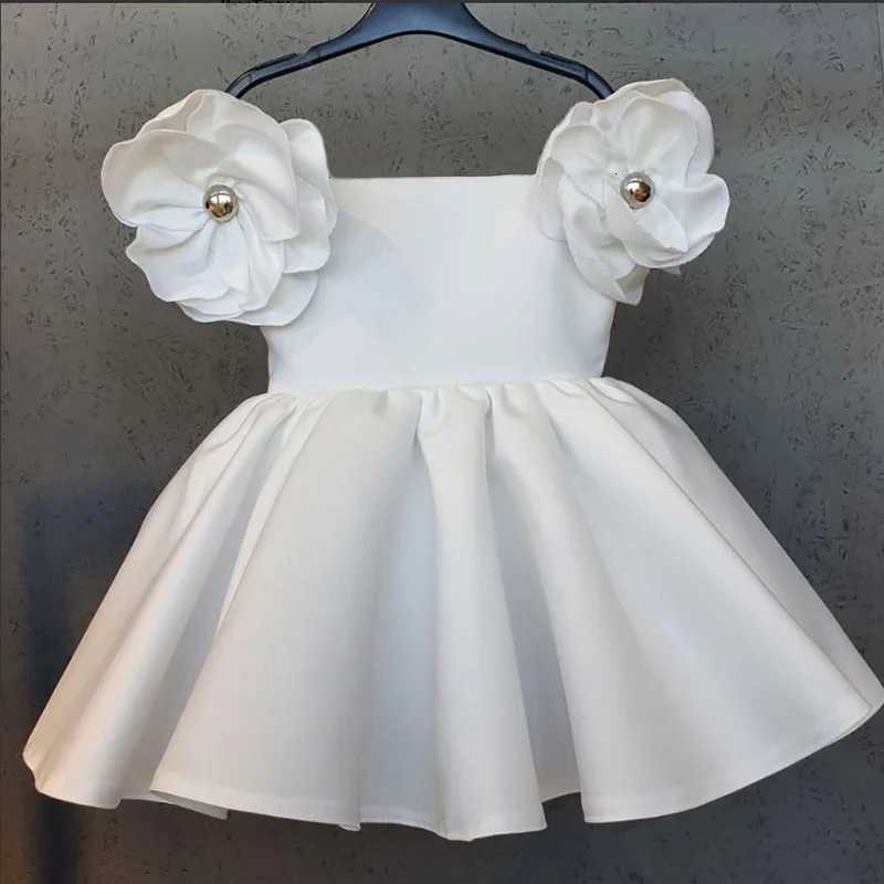 New Fashion Flowers Girls Dress 1st Year Birthday Party Baby Baptism Dress For Girls Princess Christmas Costume Infants Vestidos Z250926