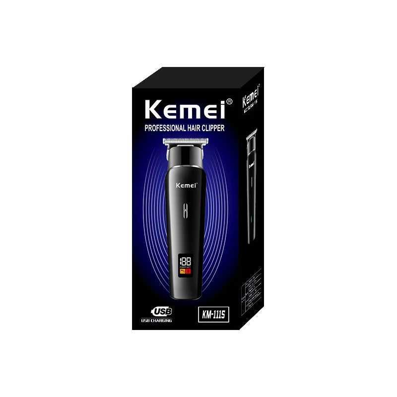 Kemei KM1113 LED Barber Machines Rechargeable Hair Trimmer USB Low Noise Professional Cordless Portable Mens Hair Cut Clipper R250926