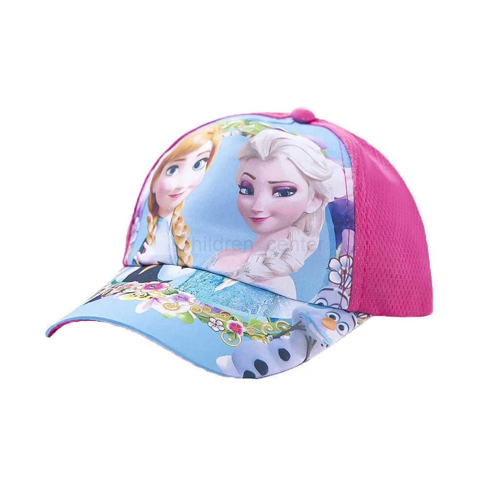 Disney Princess Elsa Childrens Hat Snow White Cartoon Boys and Girls Baby Sunshade Baseball Hat Childrens Sunscreen Mesh Hat H250926