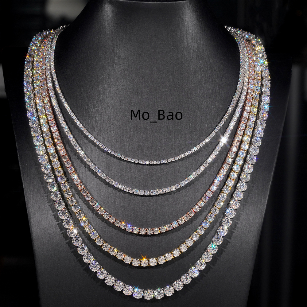 Mens Stylish Baroque Pearl Choker with 925 Silver 10K 14K 18K Gold VVS Moissanite Diamond Stone Trendy Chains for Weddings Gift