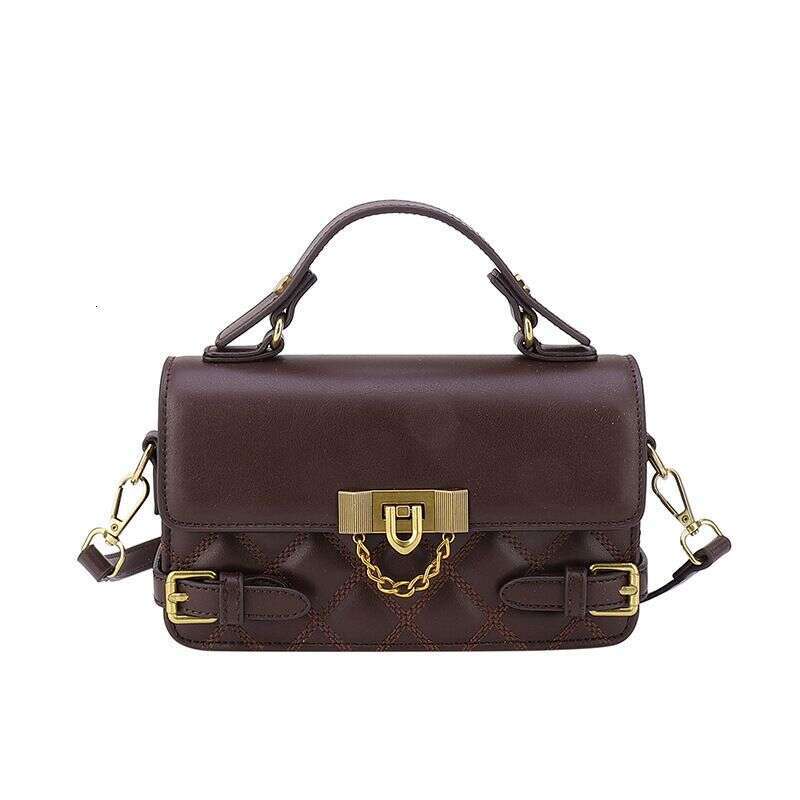 New Dia Lattice Handbag Female Retro Hundreds Of Small Square Spring Texture Single Shoulder Crossbody Bag