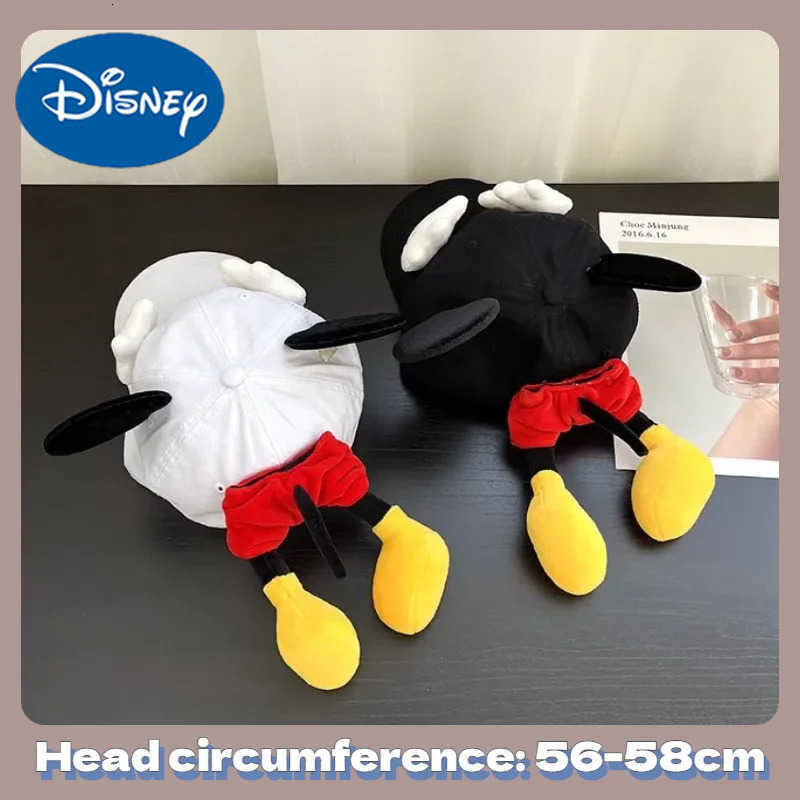 Disney Mickey Mouse Baseball Cap Small Palm Doll Sun Protection Peaked Kawaii Cartoon Mickey Ears Sun Hat for Fun And Protection H250926