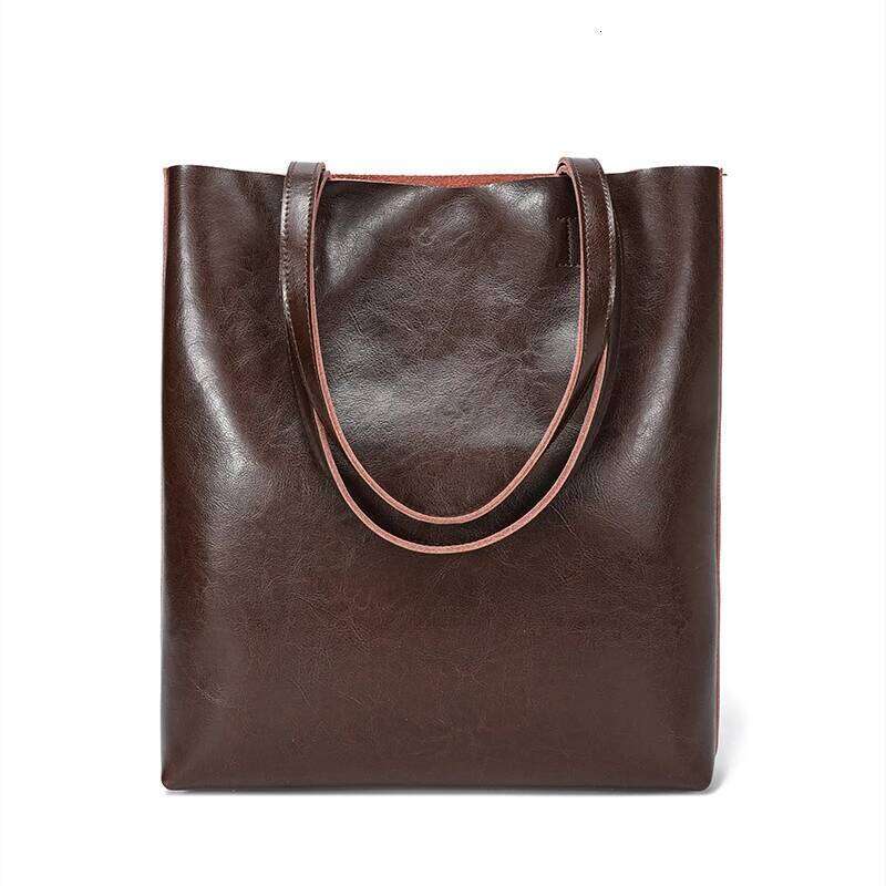 Women Cow Genuine Leather Large Vintage Cowhide Handbags Female Office Hand Shoulder Bags Ladies Tote New Suotong2509