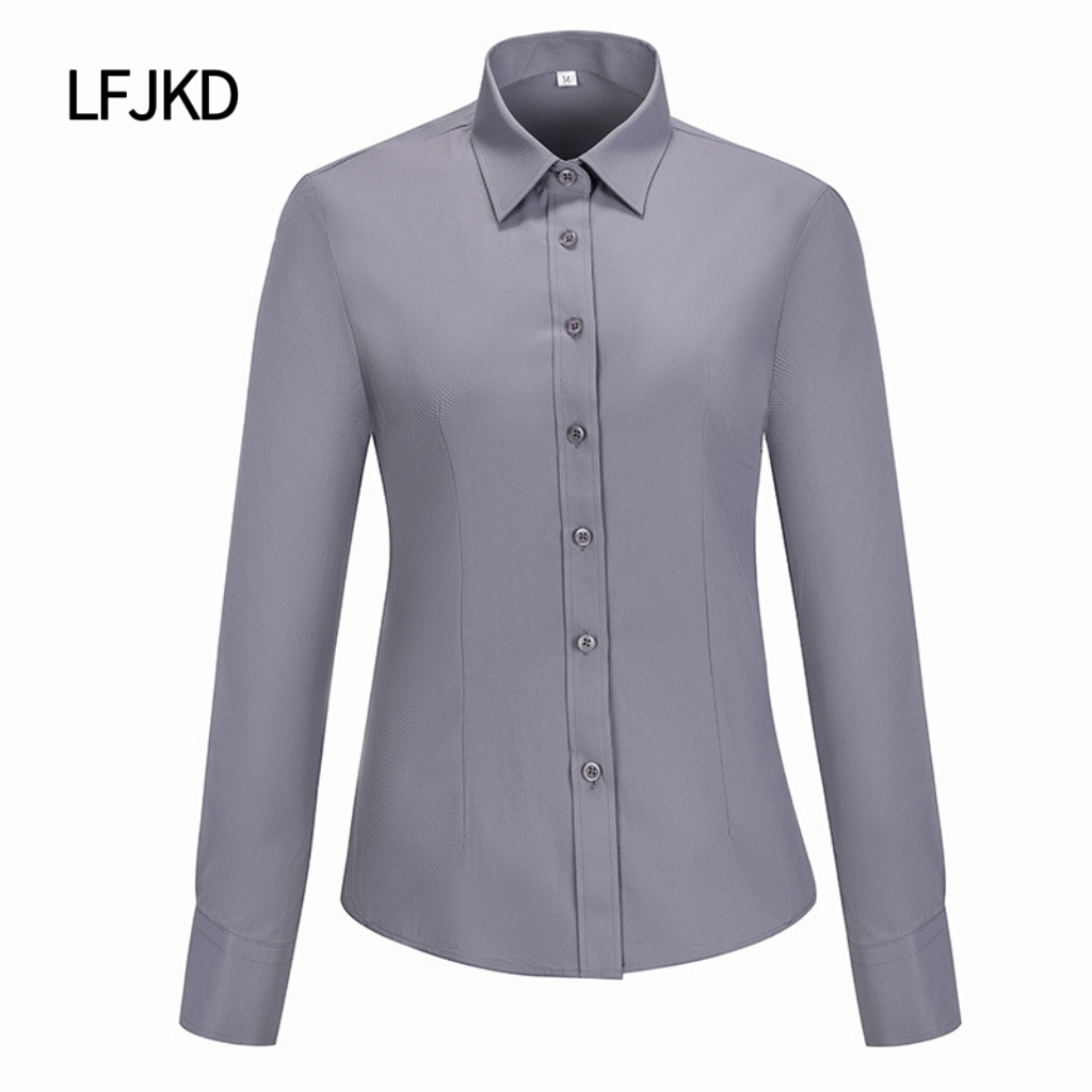 K2253 High-end pure cotton non-iron shirt women's long-sleeved shirt formal wear