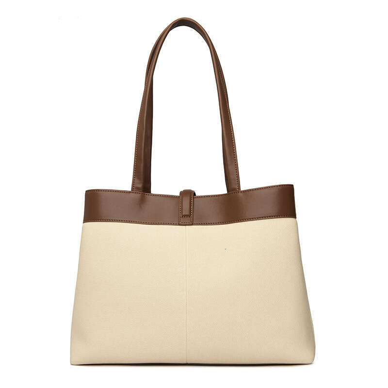 Women's 2025 New High-End Tote Large Capacity Versatile Handbag Color-Block Office Commuter Shoulder Bag