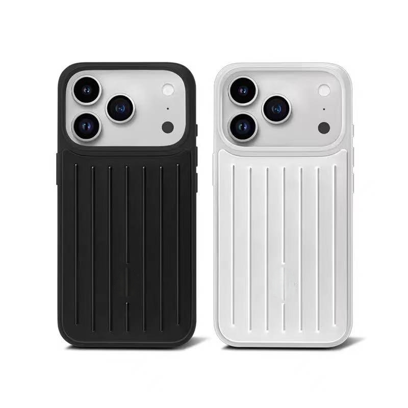 RIM Phone Case Suitcase Designer iPhone Case for Apple iPhone 17 Pro Max 16 15 14 13 Polycarbonate Aluminum Alloy MagSafe Weave Back Cover Coque Funda Titanium dhgate