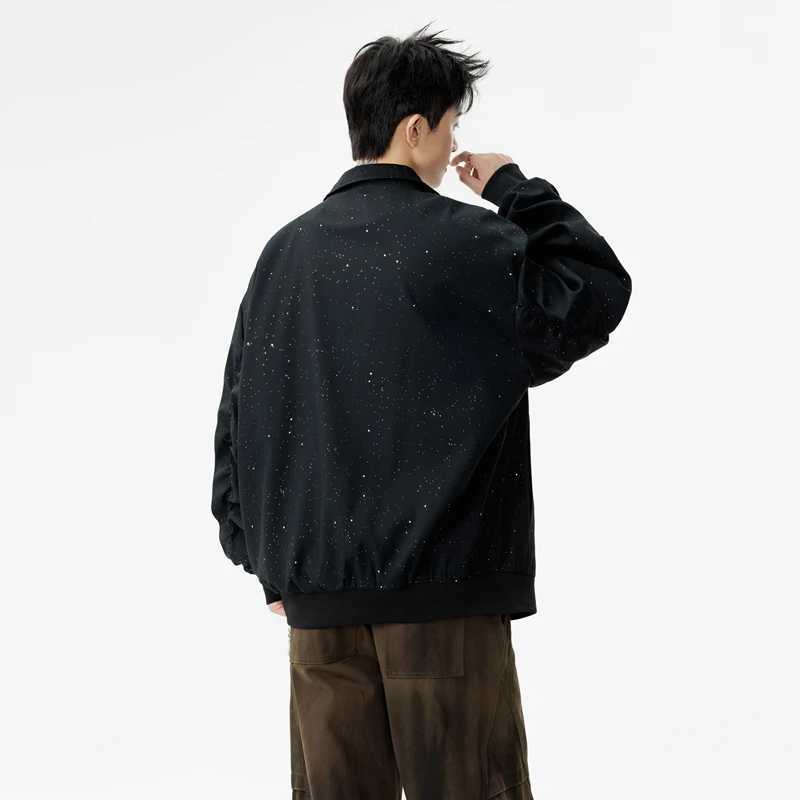 Streetwear Star Print Coats Men Lightweight Windbreaker Spring Fall Casual Jackets for Men Outdoor Mens Bomber Jacket Man Coats W250926