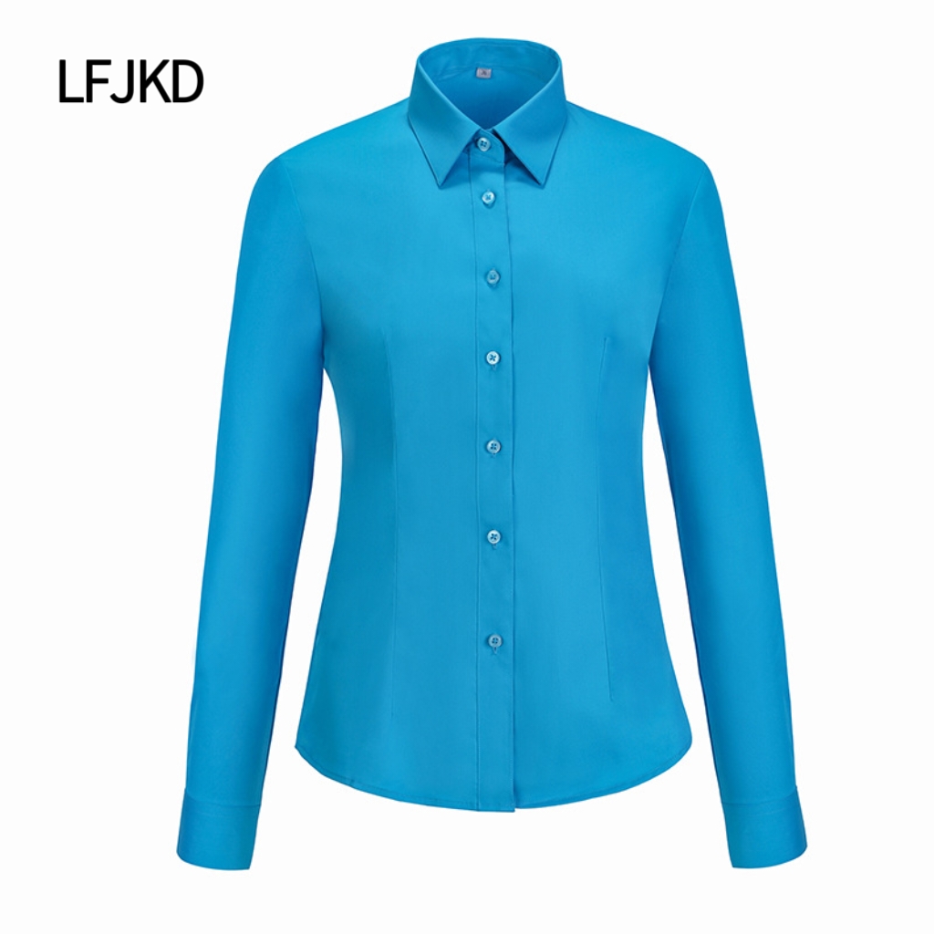 K2253 High-end pure cotton non-iron shirt women's long-sleeved shirt formal wear