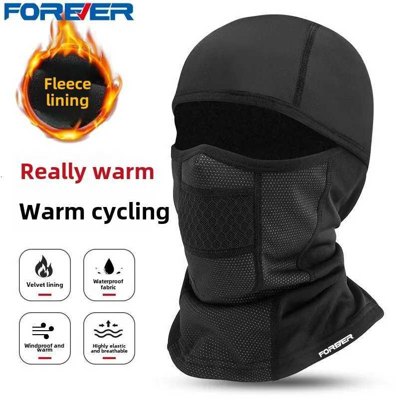 Winter Velvet Warm Mask Riding Electric Vehicle Motorcycle Hood Lined with Full Face Anticold Wind Ski Hat Z250926