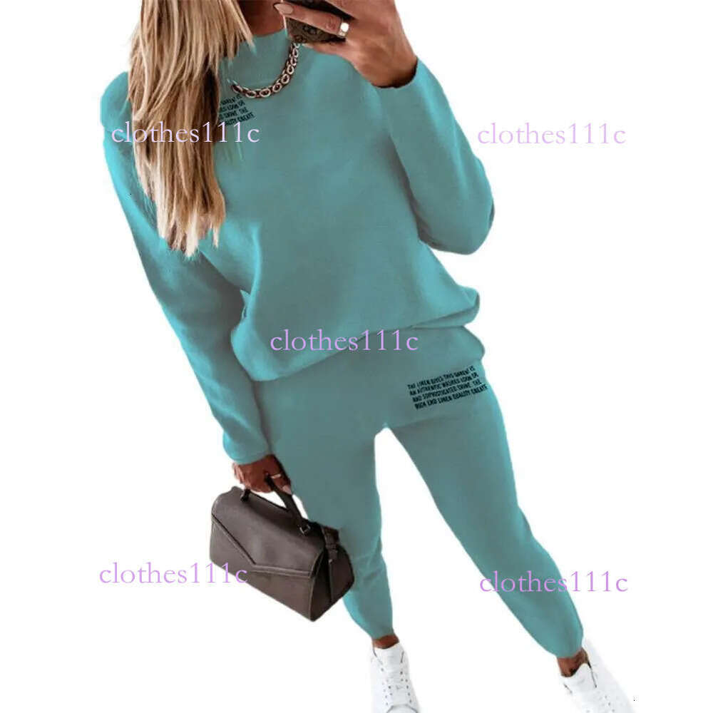 Women's Tracksuits Women Two Piece Sets Tracksuit Turtleneck Sweatshirt Drawstring Pants Suit Female Spring Autumn Long Sleeve Pullover Sports Se
