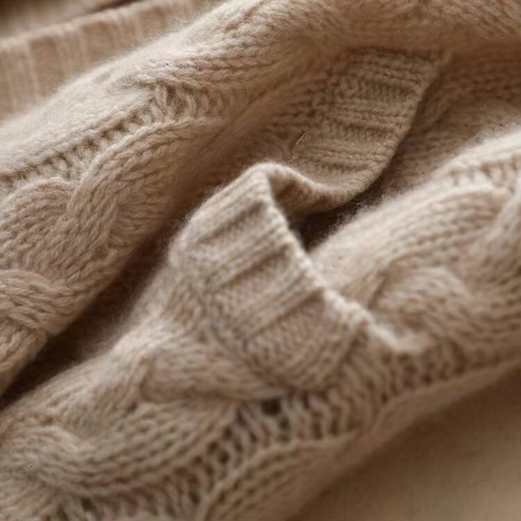 Design Cashmere Women Sweater Cardigan Plus Size Knit Long Pocket Coat