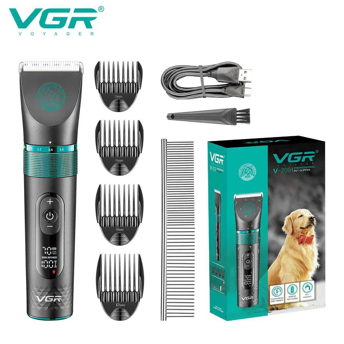 Professional Dog Shaver Electric Pet Hair Trimmer Household Metal Pet Hair Trimmer LED Digital Cat and Dog Hair Trimme V209 R250926