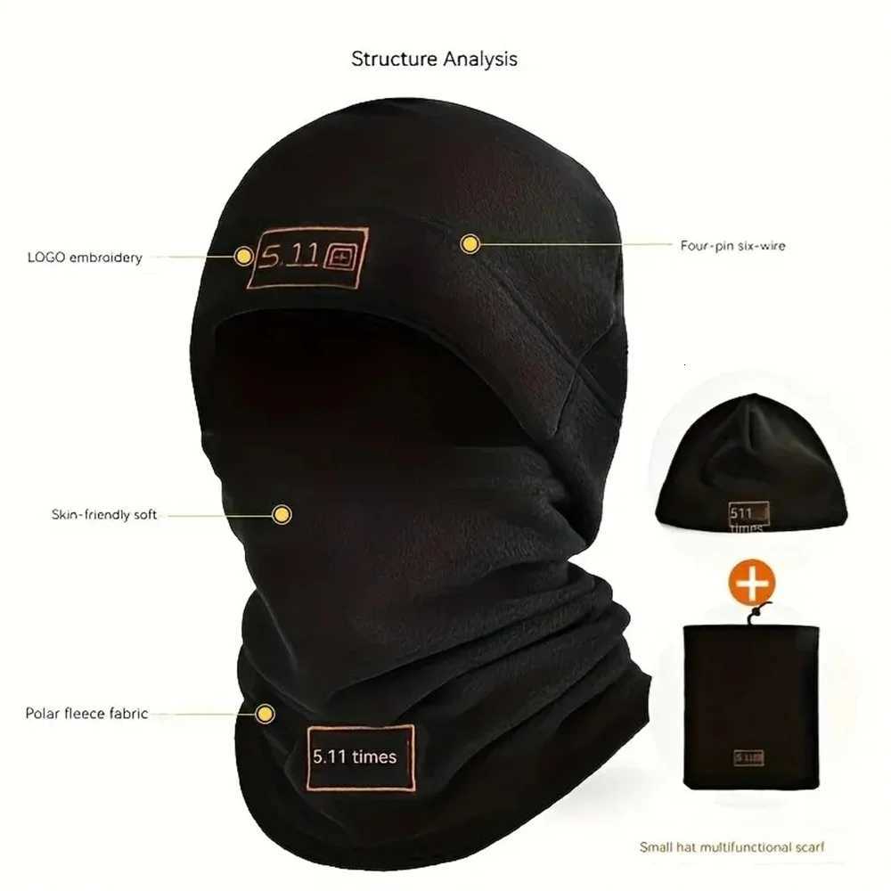 Winter Warm Outdoor Fleece Hat Scarf Thickened Autumn and Winter Men and Women Coldproof Warm Mountaineering Riding Mask Set Z250926
