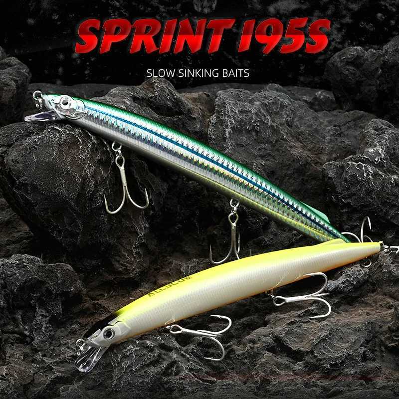 ALLBLUE SPRINT 195S Sinking Minnow Longcast Jerkbait Fishing Lure 195mm 35G Off Shore Saltwater Sea Bass Artificial Bait Tack W250926