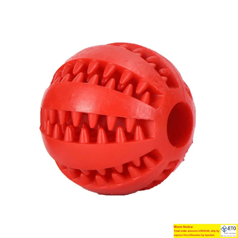 Treat Ball Interactive Dog Funny Elasticity Pet Chew Toy Dogs Tooth Clean Balls Of Food Extra-Tough Rubber 5Cm LL