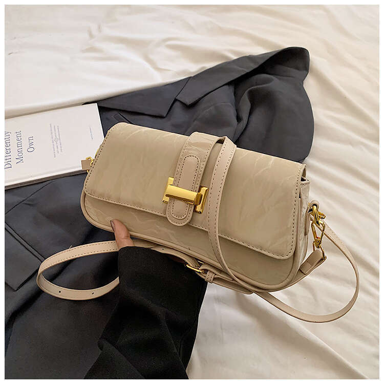 Baguette Women's 2025 New High-Quality Designer Bags Texture Niche Crossbody Single Shoulder Underarm Bag