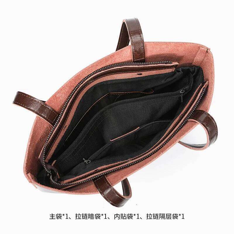 Women Cow Genuine Leather Large Vintage Cowhide Handbags Female Office Hand Shoulder Bags Ladies Tote New Suotong2509