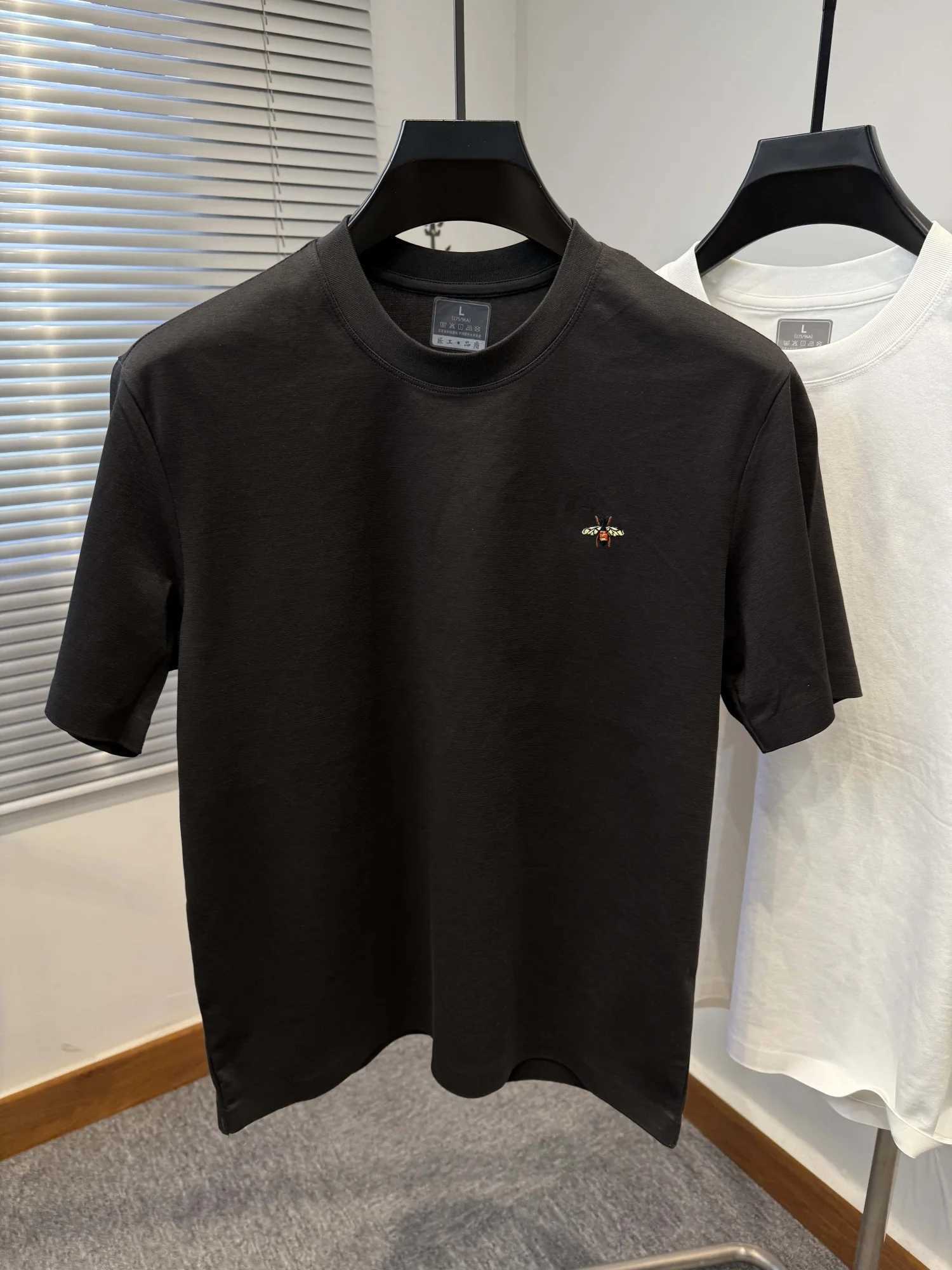 New highend brand cotton mens round neck short sLeeve Tshirt summer fashion embroidery boutique Korean style top L250926