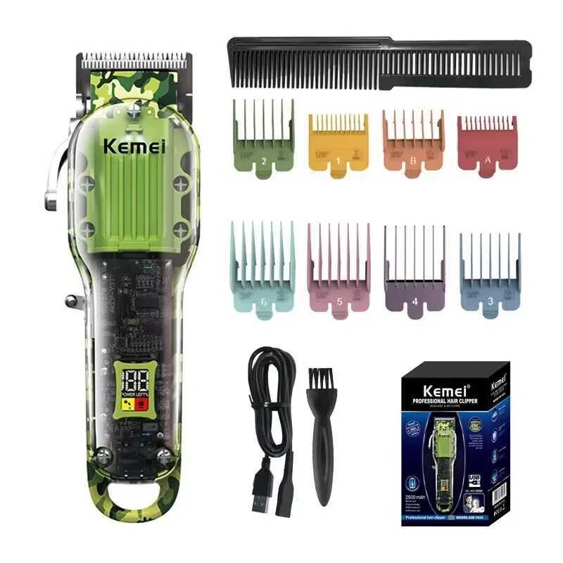 Kemei KM1926 USB Charging Professional Electric Trimmer LCD Display Rechargeable Hair Clipper Rechargeable Hair Cutting Machine R250926