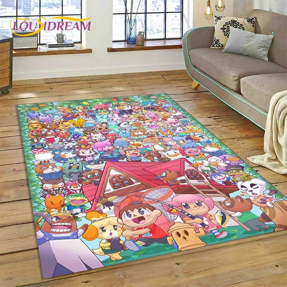 Cute Animal Crossing New Horizons Cartoon Carpet Rug for Bedroom Living Room Home Sofa DecorationKid Game Large Decor Floor Mat C250926