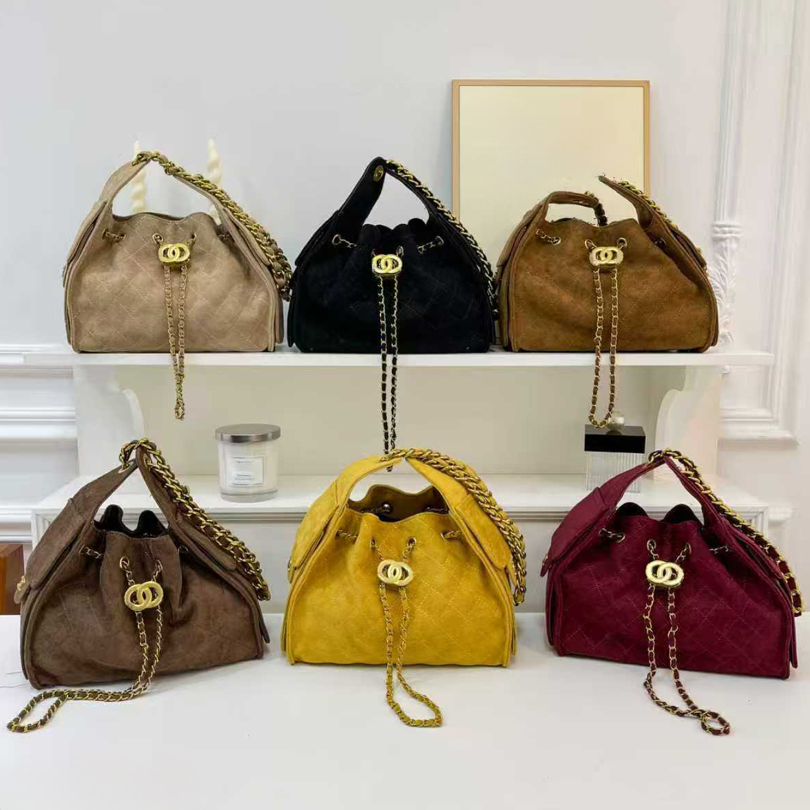 Desinger Bag Mirror Quality Caviar HoBo Chain Sling Bag Black Women Single Shoulder Crossbody Bags Mini Earphone Pocket Real Leather Handbags