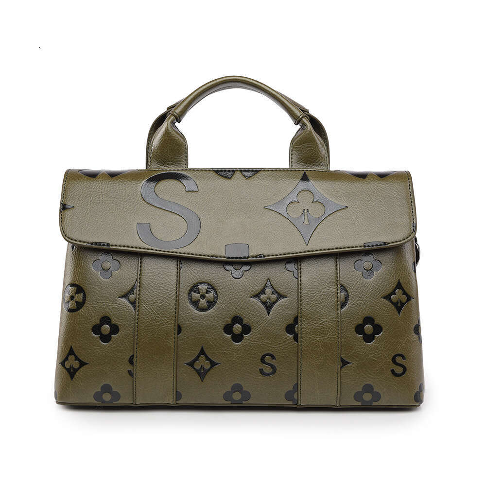 Handbag New Style Three-Dimensional Emed Large Capacity Color-Block Commuter Can Be Shoulder Tote Bag