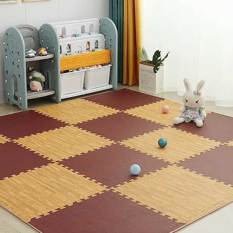 Wood Grain Puzzle Floor Foam Carpet Waterproof and AntiSlip Splicing Mat for Safe and Comfortable Baby Play Playmat 3030cm C250926