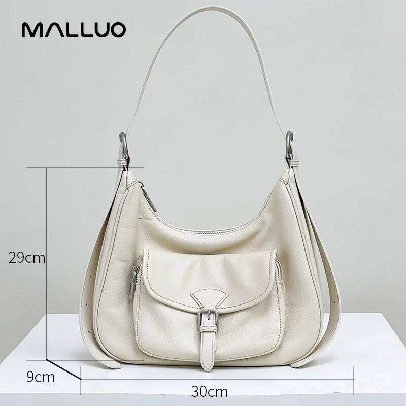 Women Cowhide Genuine Shoulder Bag Ladies Natural Cow Leather Handbag Female Large Capacity Fashion Design Bags MDNG2509