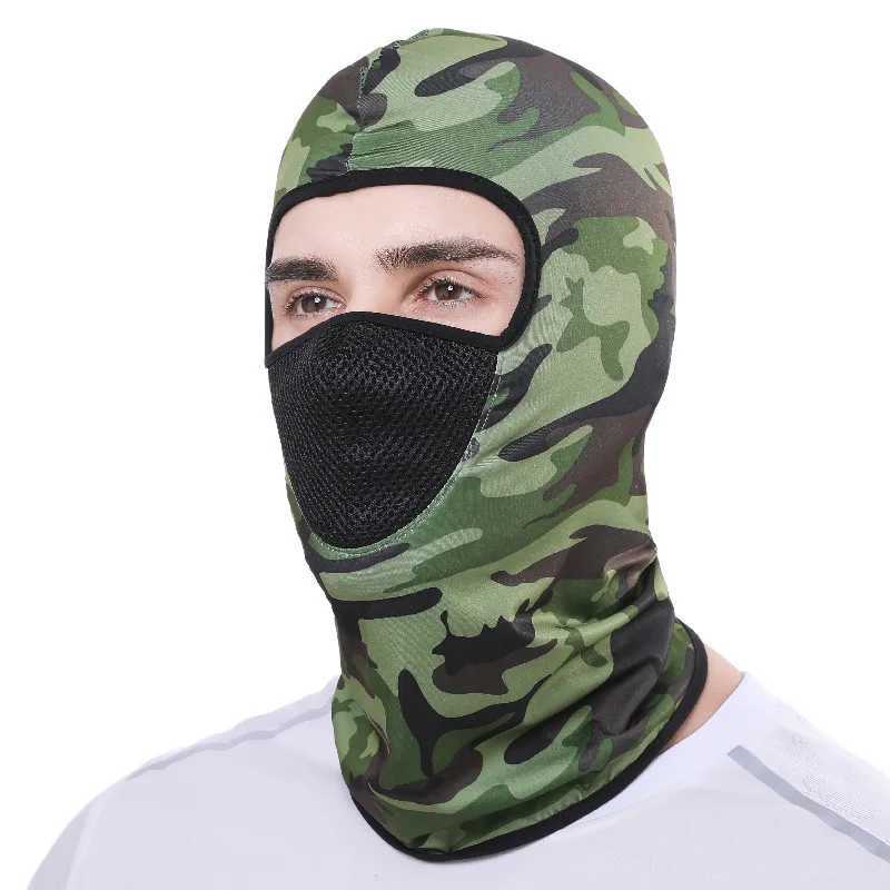 Breathable Mesh Camouflage Balaclava Full Face Mask Ski Cycling Hunting Head Cover Scarf Blaclava Z250926
