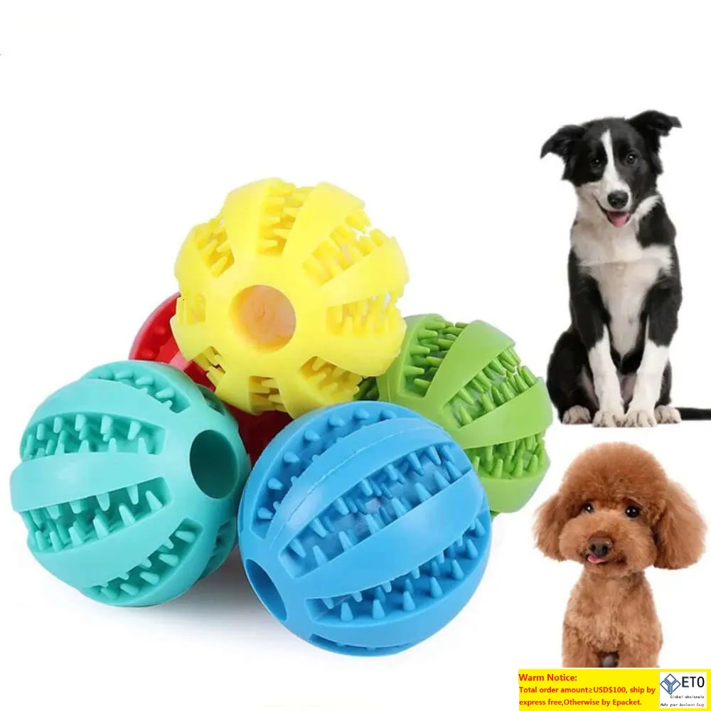 Treat Ball Interactive Dog Funny Elasticity Pet Chew Toy Dogs Tooth Clean Balls Of Food Extra-Tough Rubber 5Cm LL