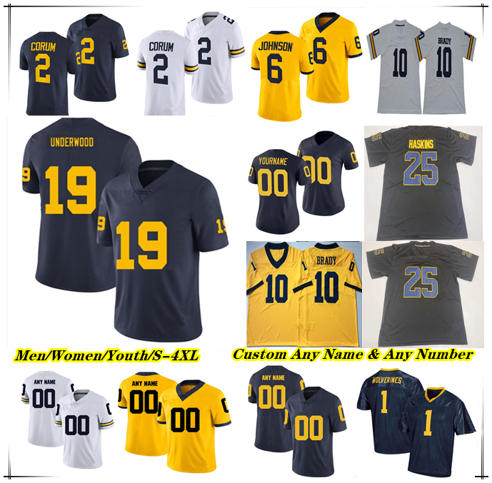 Justice Haynes 19 Underwood .J. McCarthy College Football Jerseys Marshall Donaven McCulley Semaj Morgan Marlin Klein Channing Goodwin Ernest Hausmann Barham 5XL