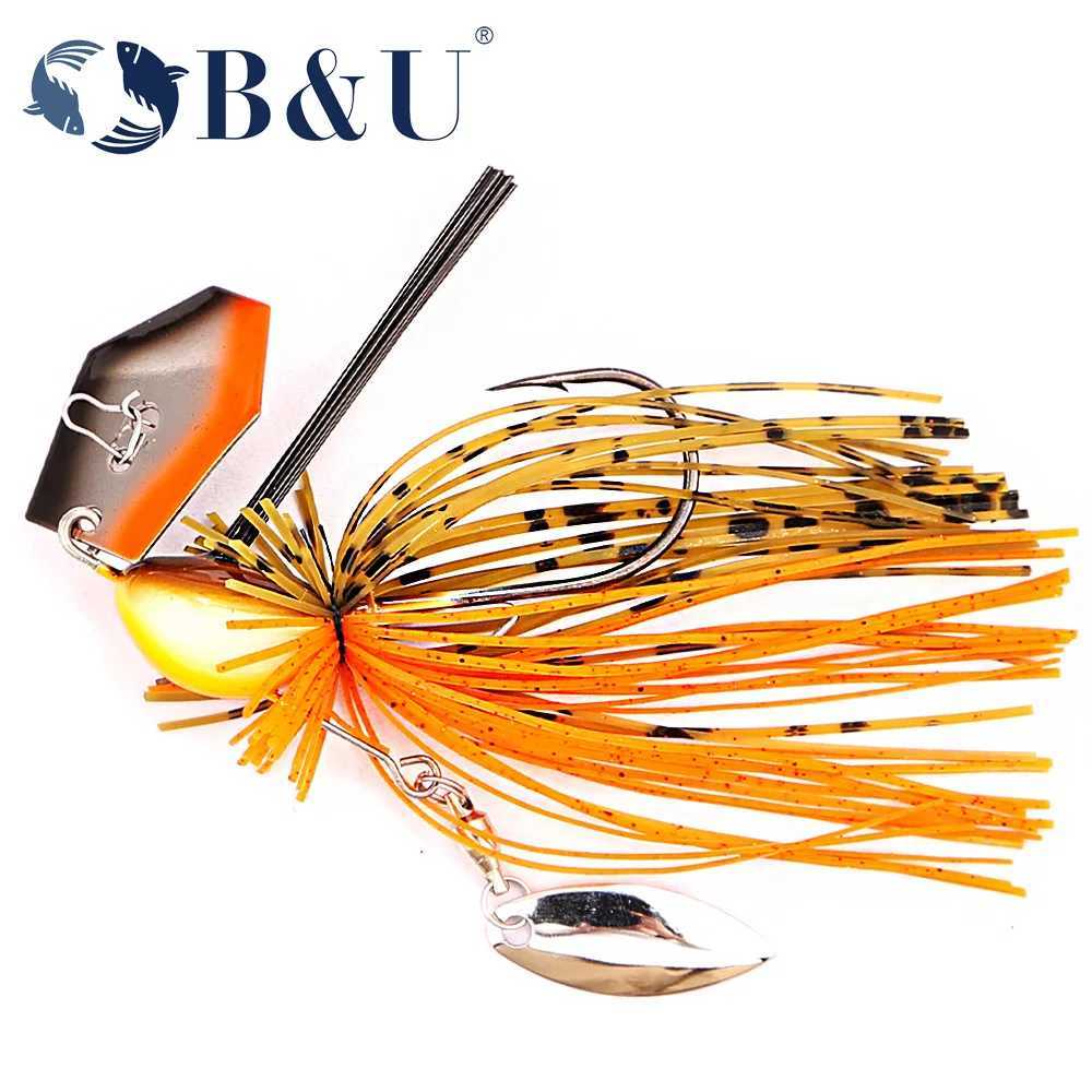BU Bladed Chatteait Jig Need Spinner Stinger Hook Vibration Wire Power Bait Pike Bass Jig Fishing Lure W250926