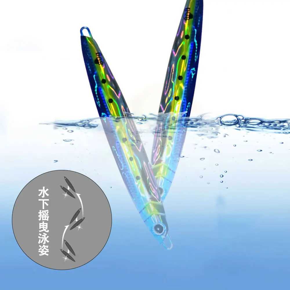 AS Slow Falling JIg Lure Fishing Angrs UV Jig 3D Print 60g80g120g150g200g250g Metal Hard Bait Sinking Jigging Pesca Bait W250926