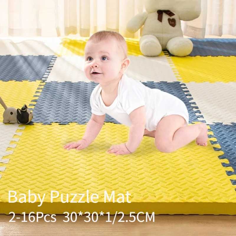 216Pcs Foam Baby Puzzle Floor Mat 3030125CM Kids Carpet Interlocking Exercise Tiles Rugs Floor Tiles Rug Bebe Mattress Mat C250926