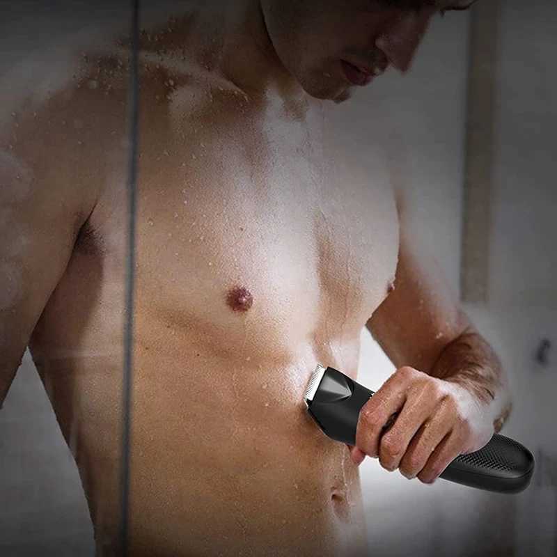 Kemei Pro Body Trimmer For Men Women Groin Body Groomer Pubic Ball Shaver Electric Wet Dry Face Beard Hair Trimmer Rechargeable R250926