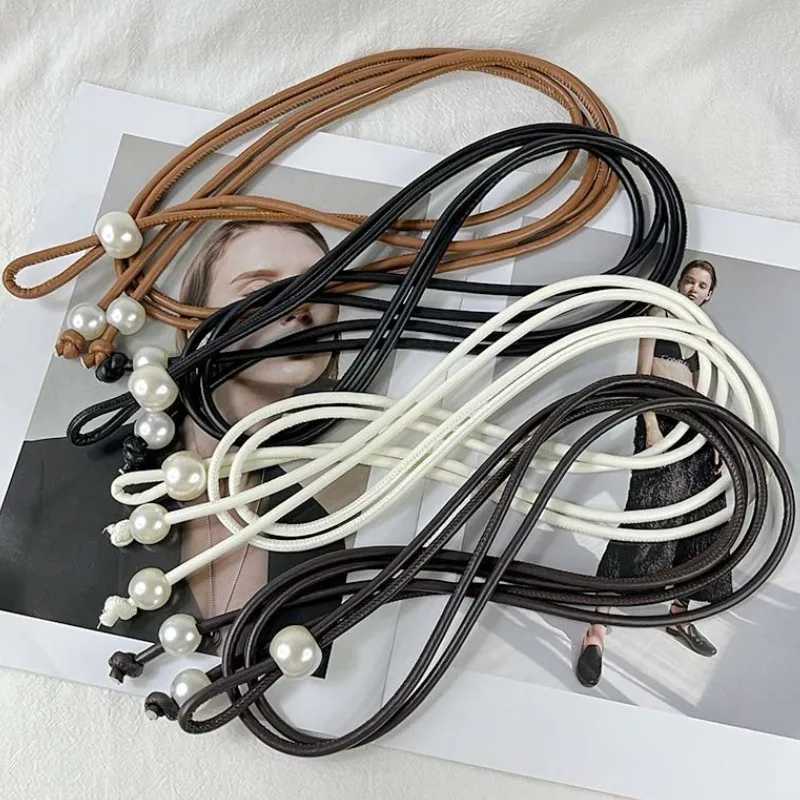 2025 New Female Waist Chain Thin Belt Simple Decoration Tie with Dress Long Waist Rope Knotted Vintage Dresses String Waistband L250926