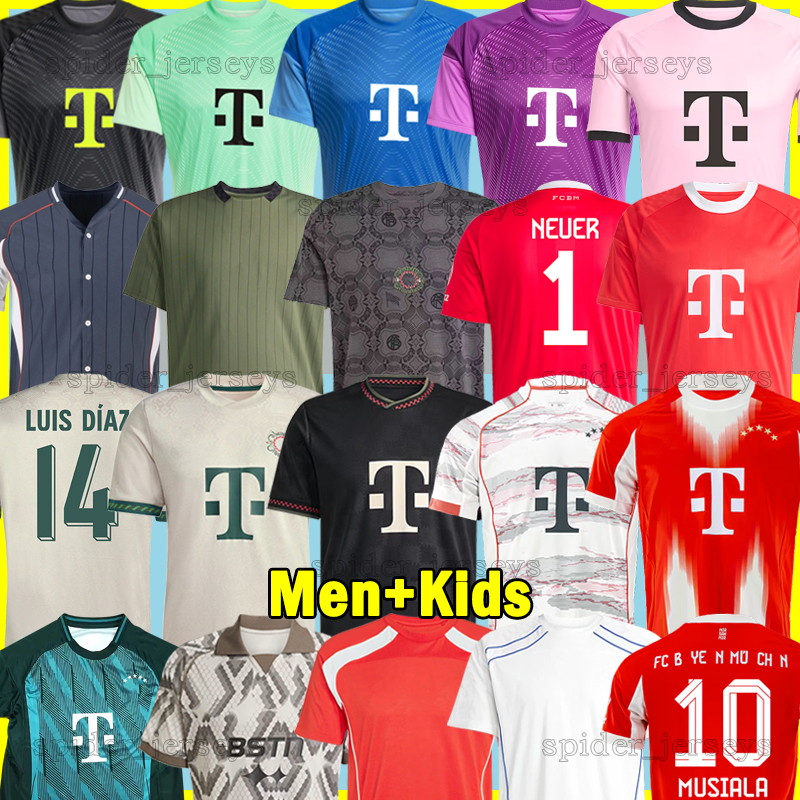 XXXL 4XL 2025 2026 KANE LUIS DIAZ Soccer Jerseys Oktoberfest MUSIALA 25 26 Bayer OLISE GNABRY N.JACKSON Football Shirts Goalkeeper NEUER Women Men Uniforms Kids Kits
