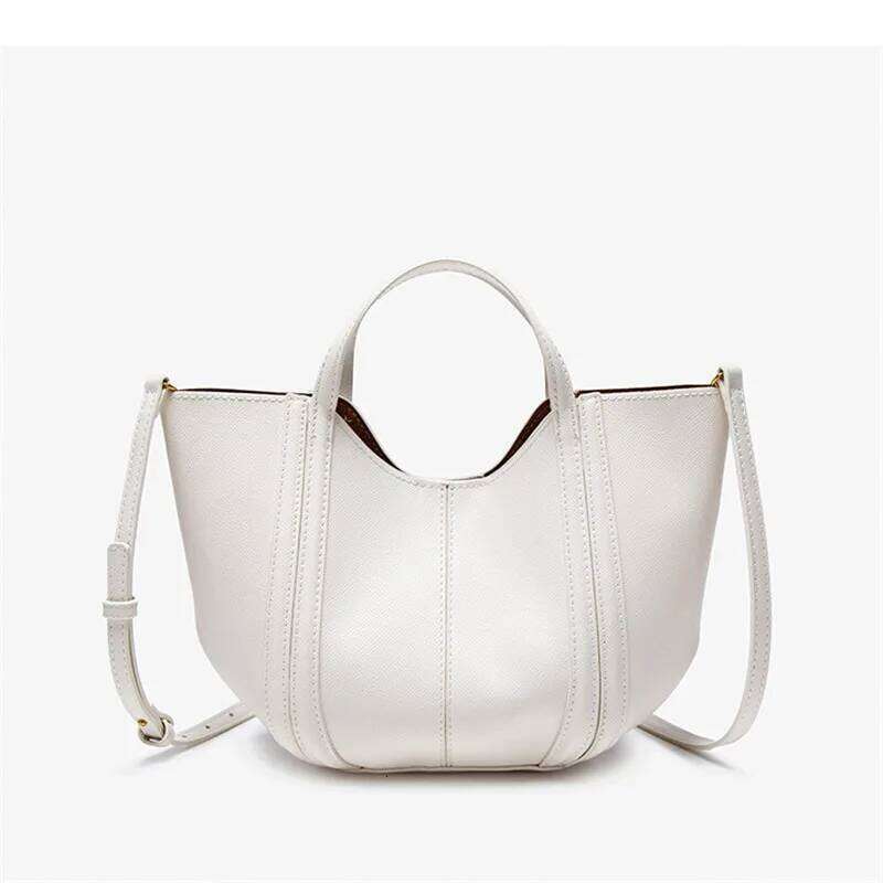 Vintage Simple Handbags Women Soft PU Leather Designer Fashion High-Quality Shopping Tote Bag For Daily Use