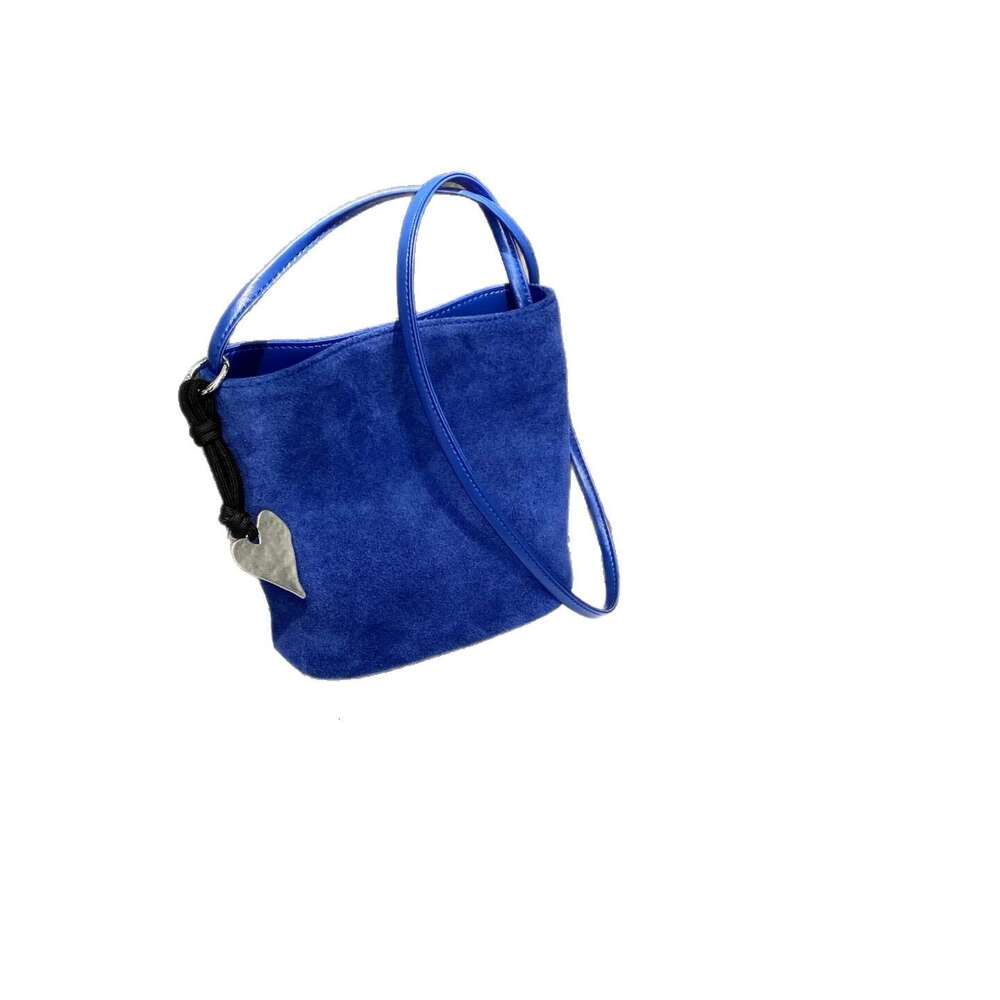 Genuine Suede Soft Leather Handbag for Women 2025 Autumn Winter New High-end Versatile Shoulder Bucket Bag
