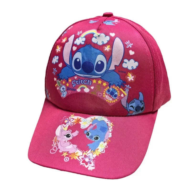 Disney Stitch Kids Baseball Caps Spring Cartoon Adjustable Snapback Caps Boys Girls Outdoor Travel Sun Hats H250926