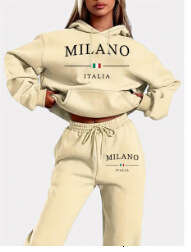 New Women's Fashion Trendy Casual Loose Hoodie Sweatshirt Set Printed Plus Size for Women