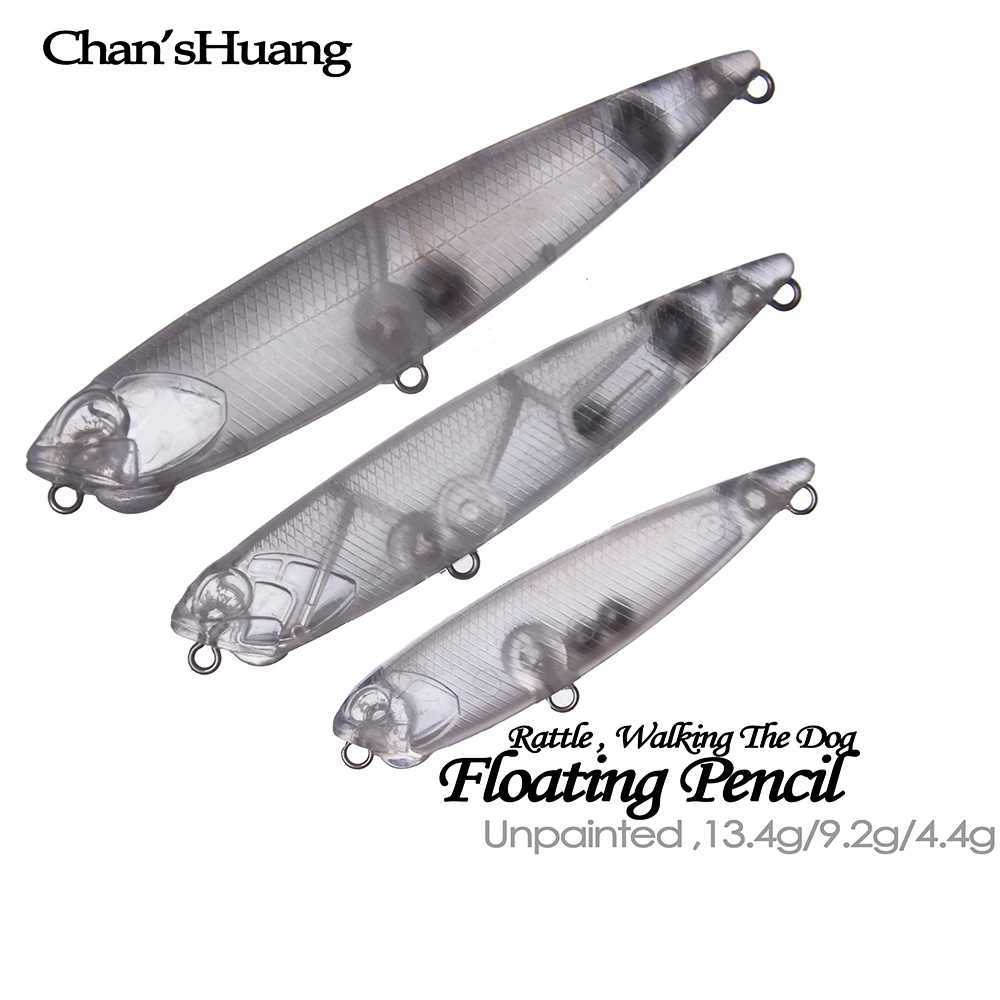 ChansHuang 20PCS Unpainted Blanks Bait 65MM85MM10MM Floating Pencil Walking DIY Handmade Artificial Fishing Lure Tack W250926