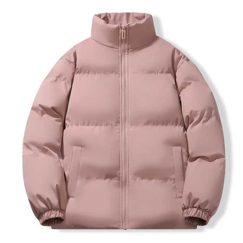 Mens warm cotton stand up collar elastic cuff top suitable for cold weather with thick cotton lining pocket design jacket W250926