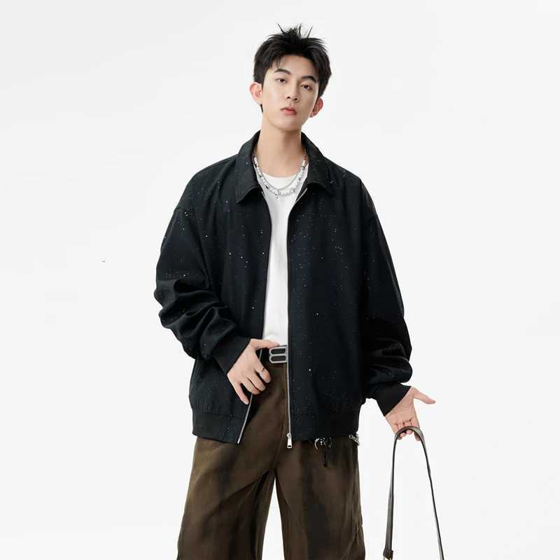 Streetwear Star Print Coats Men Lightweight Windbreaker Spring Fall Casual Jackets for Men Outdoor Mens Bomber Jacket Man Coats W250926