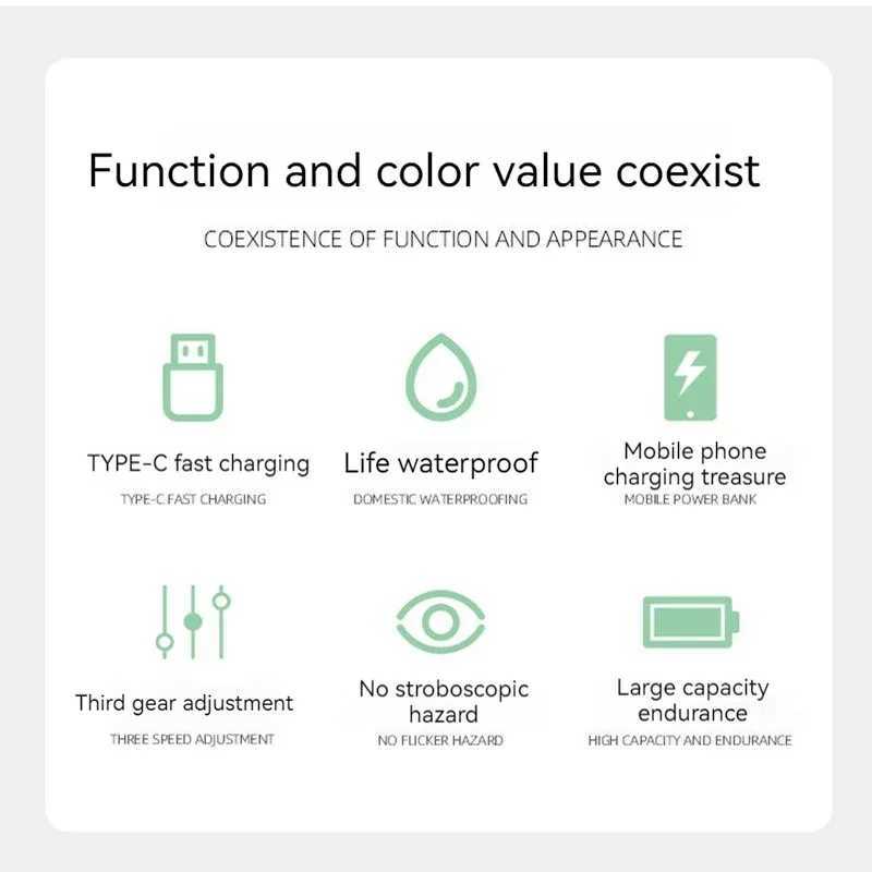 Protable Rechargeable Camping Light Tent Chandelier Ultra Long Life Multifunction Flashlight Folding Hand Lamp C250925