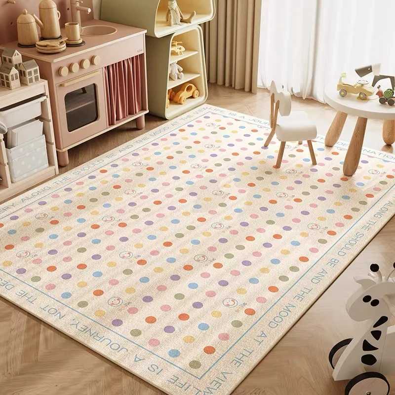 VIKAMA Childrens Room Baby Play Rug Living Room Crawling Mat Bedroom Reading Area Cartoon Rug Home Decoration C250926