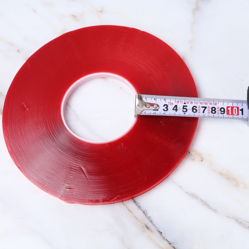 Strong, high viscosity transparent double-sided adhesive fixing vehicles, with no trace tape for fixing adhesive strips